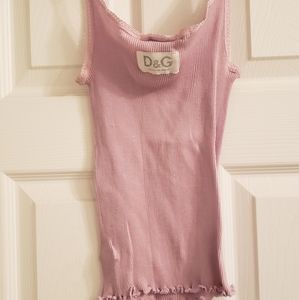 D&G authentic lavender ribbed stretch tank